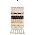 Saro Lifestyle SARO Textured Woven Wall Hanging with Chunky Tassels Design WA983.M